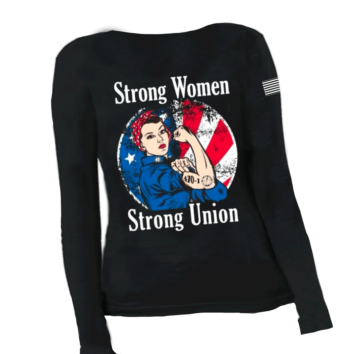Bayside - Women's USA-Made Long Sleeve Deep V-Neck