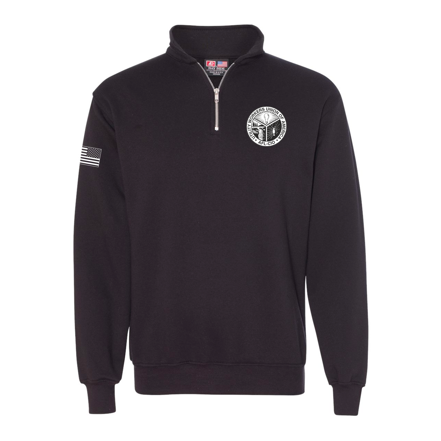 Bayside - USA-Made Quarter-Zip Pullover Sweatshirt